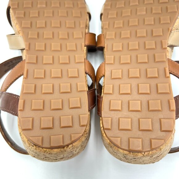 6WW 6XW 6EE Walking Cradles Womens Pool Brown Leather Comfort Sandals Shoes - Picture 12 of 14